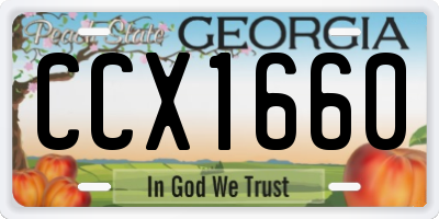 GA license plate CCX1660