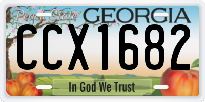 GA license plate CCX1682