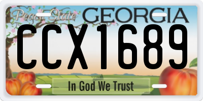 GA license plate CCX1689