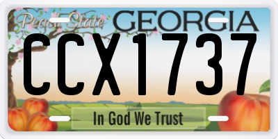GA license plate CCX1737