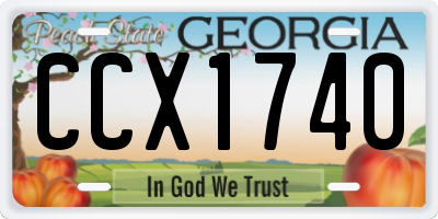 GA license plate CCX1740