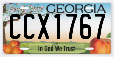 GA license plate CCX1767
