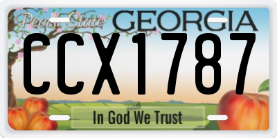 GA license plate CCX1787