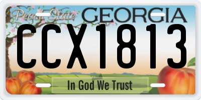 GA license plate CCX1813