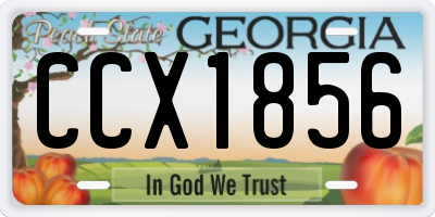 GA license plate CCX1856