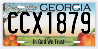 GA license plate CCX1879