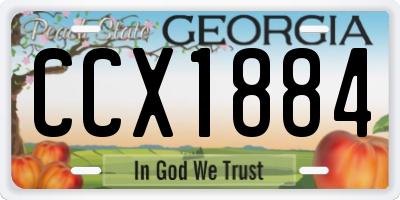 GA license plate CCX1884