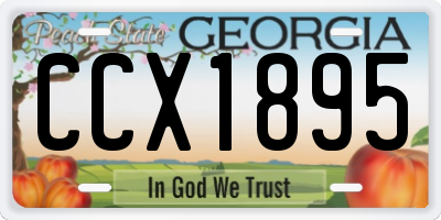 GA license plate CCX1895