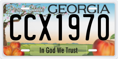 GA license plate CCX1970