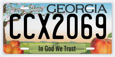 GA license plate CCX2069