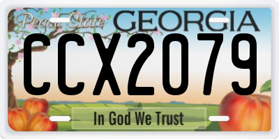GA license plate CCX2079