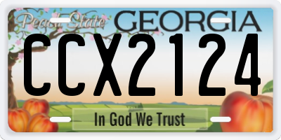 GA license plate CCX2124