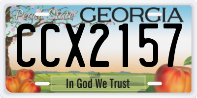 GA license plate CCX2157