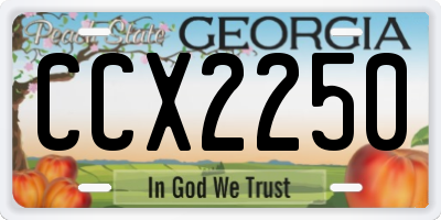 GA license plate CCX2250