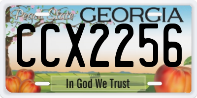 GA license plate CCX2256