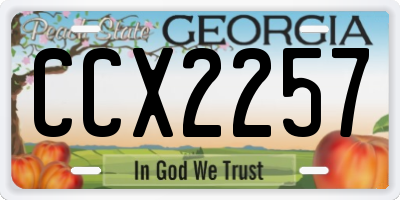 GA license plate CCX2257