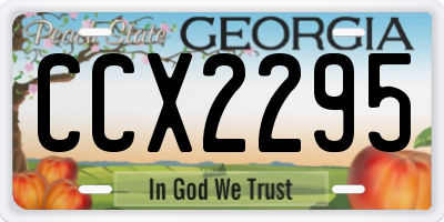 GA license plate CCX2295