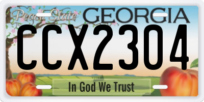 GA license plate CCX2304