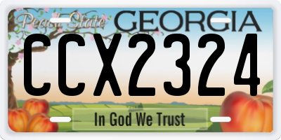 GA license plate CCX2324