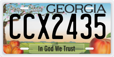 GA license plate CCX2435