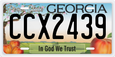 GA license plate CCX2439