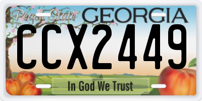 GA license plate CCX2449