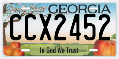 GA license plate CCX2452