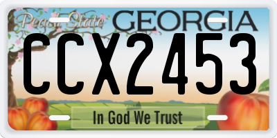 GA license plate CCX2453