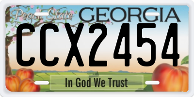 GA license plate CCX2454