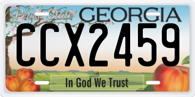GA license plate CCX2459
