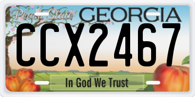 GA license plate CCX2467