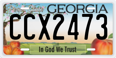 GA license plate CCX2473