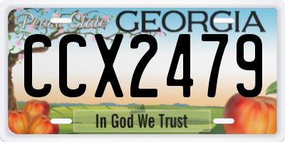 GA license plate CCX2479