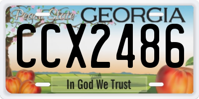 GA license plate CCX2486