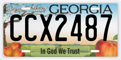 GA license plate CCX2487