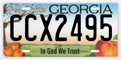 GA license plate CCX2495