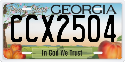 GA license plate CCX2504