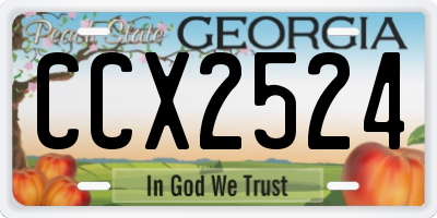 GA license plate CCX2524