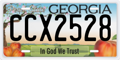 GA license plate CCX2528