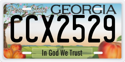 GA license plate CCX2529