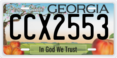 GA license plate CCX2553