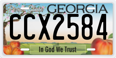 GA license plate CCX2584