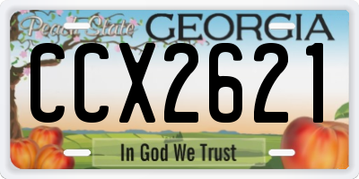 GA license plate CCX2621