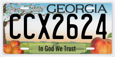 GA license plate CCX2624