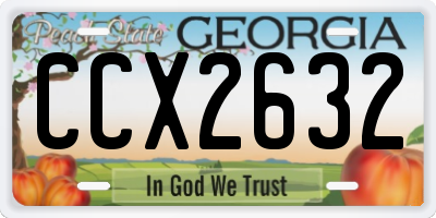 GA license plate CCX2632