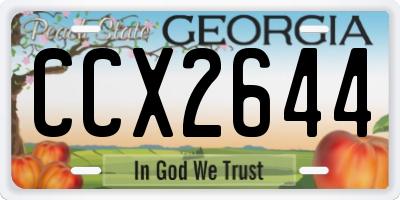GA license plate CCX2644
