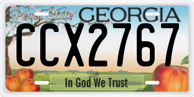 GA license plate CCX2767