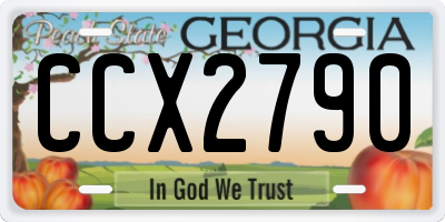 GA license plate CCX2790