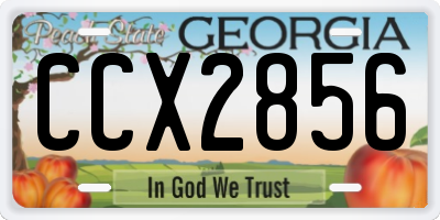 GA license plate CCX2856