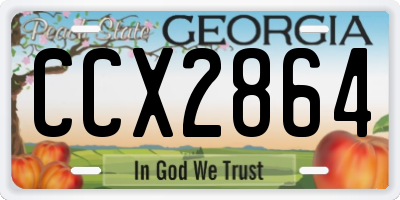 GA license plate CCX2864